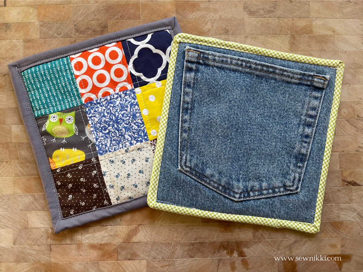 Potholders with Pockets Sewing Pattern