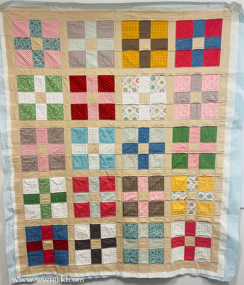 Quilted quilt but not trimmed or binding attached 