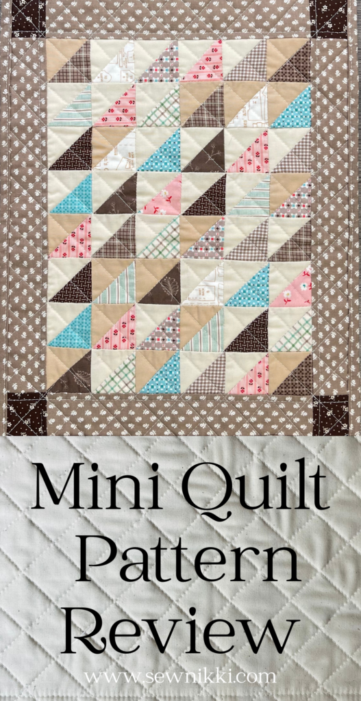 mini quilt pattern review by Sew Nikki