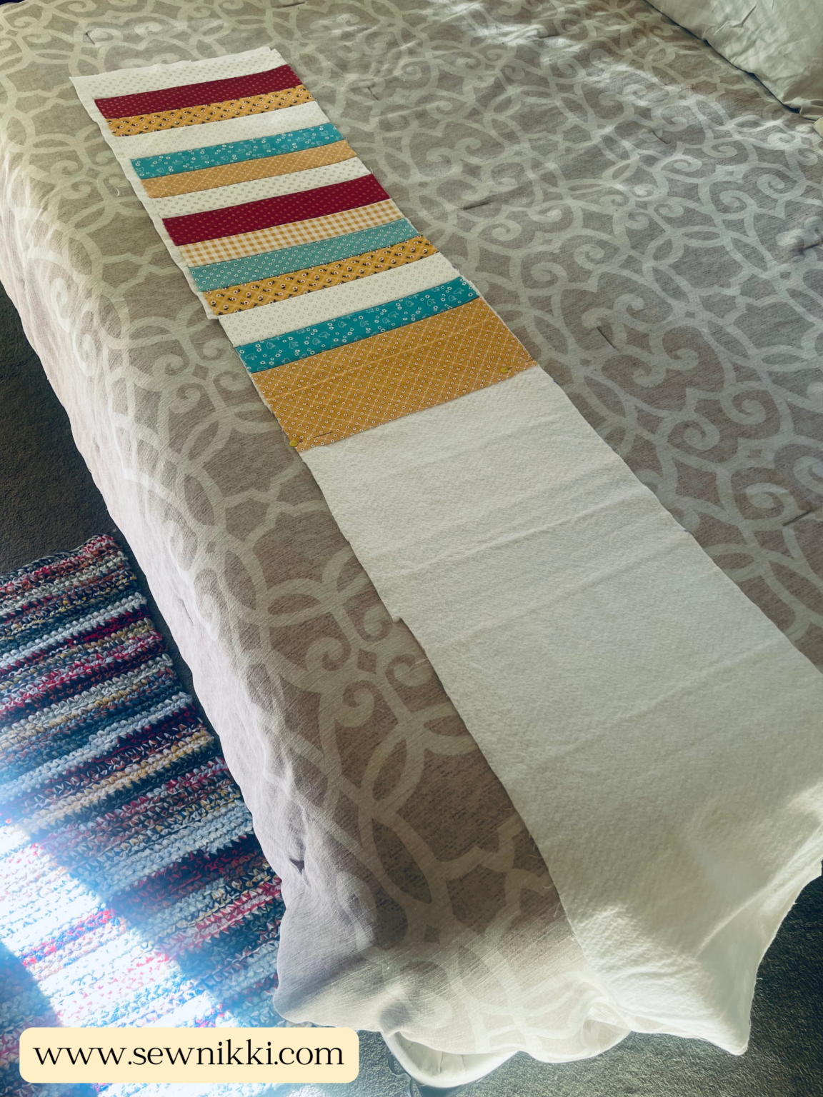 Quilt As You Go Patterns: Table Runner Free Pattern - Sew Nikki
