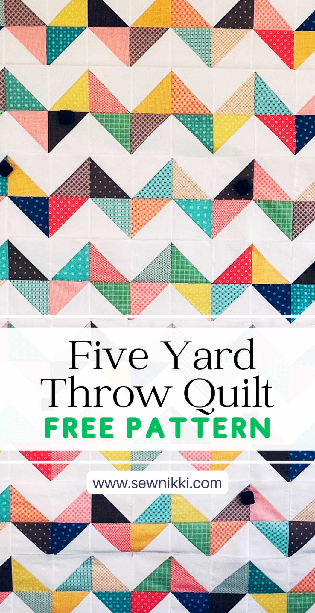 5 Yard Quilt Pattern Free - Chevron Throw Quilt - Sew Nikki