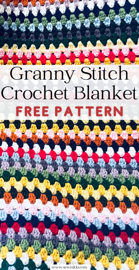 Easy Granny Stitch Crochet Blanket by Sew Nikki Pinterest