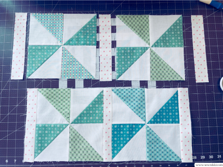 Pinwheel Quilt Pattern - Jolly Table Topper - Sew Nikki