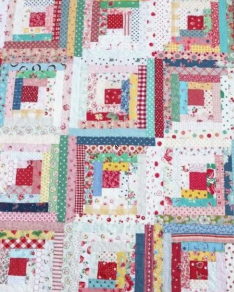 Vintage Inspired Log Cabin Quilt by Amy Smart of Diary of a Quilter.