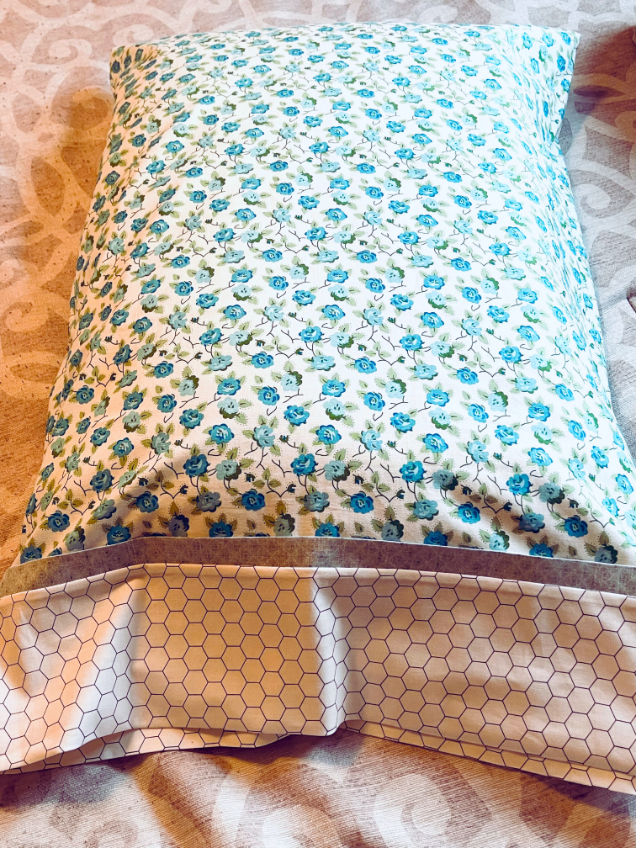 How to sew a pillowcase by Sew Nikki - sewing project only takes 15 minutes.