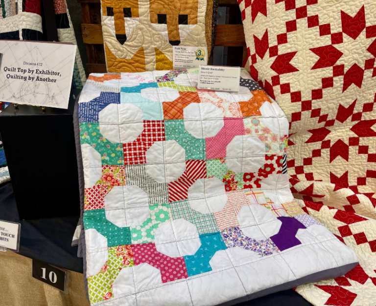 Rose's Quilt by Sew Nikki - this was my quilt entry at the local fair in 2022.