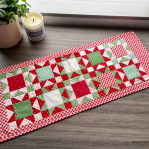 Sawtooth Star Quilt Pattern - Little Stars Table Runner by Sew Nikki.