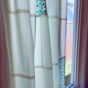 Simple curtains DIY - finished on window by Sew Nikki