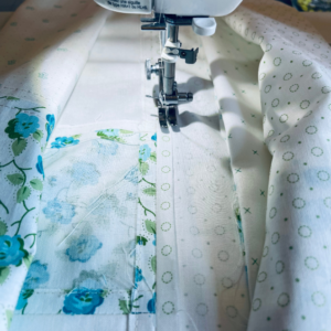 Simple curtains DIY – sewing rows together to form curtain panel by Sew Nikki. (1) Simple curtains DIY - sewing rows together to form curtain panel by Sew Nikki.