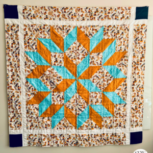 Carpenter's Wheel Quilt Pattern by Sew Nikki - completed quilt top.