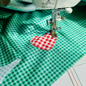 Add some charm to your curtains by adding raw edge applique by Sew Nikki