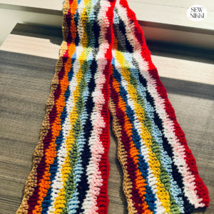 Wavy Crochet Scarf by Sew Nikki