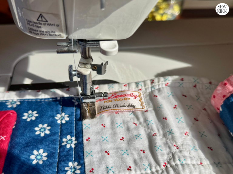 quilt label ideas, custom quilt label, sewing machine