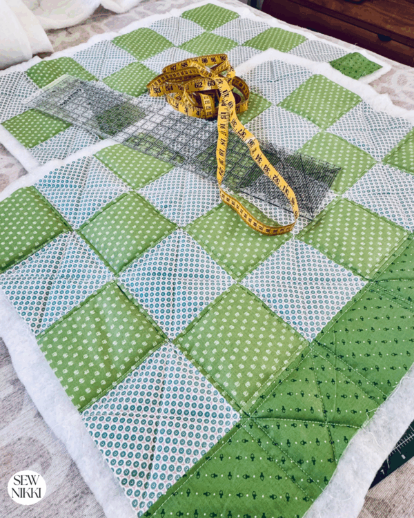 Make two outer panels for this large tote bag pattern by Sew Nikki