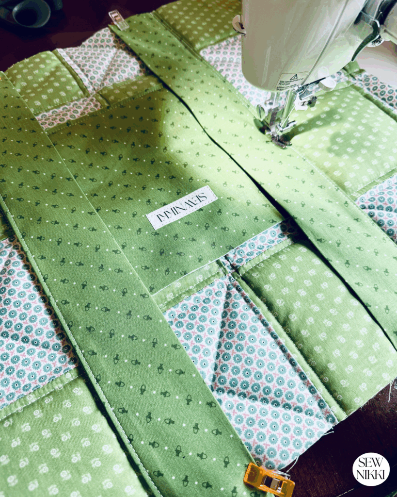 Tote Bag Project - Attaching the straps to the outer panels by Sew Nikki.