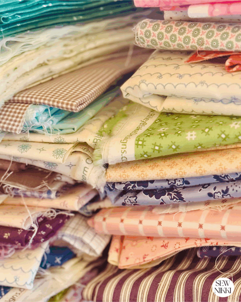 7 Tips for Shopping in a Fabric Store by Sew Nikki - stacks of fabric