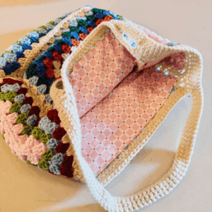 Lined granny handbag and shoulder bag by Sew Nikki