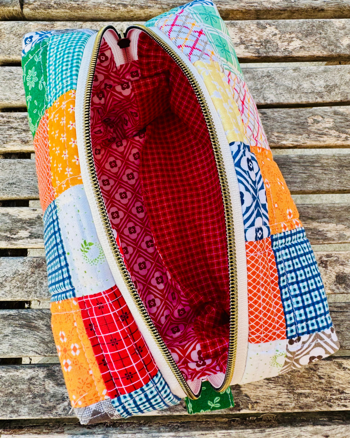 Scrappy Patchwork Makeup Bag