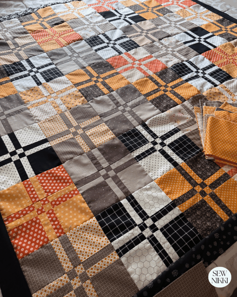 Adding borders to this free quilt pattern by Sew Nikki