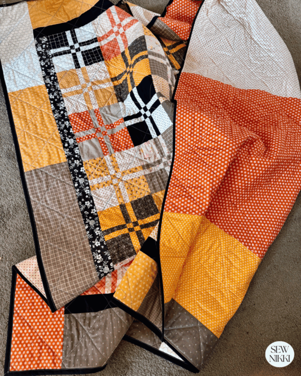 Binding is all done, quilt is finished and it was easy to do with these quilt binding tips and tricks by Sew Nikki