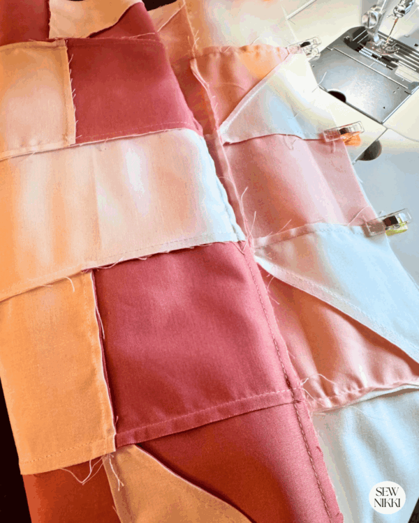Making the Sisters Choice quilt blocks for this free pattern by Sew Nikki