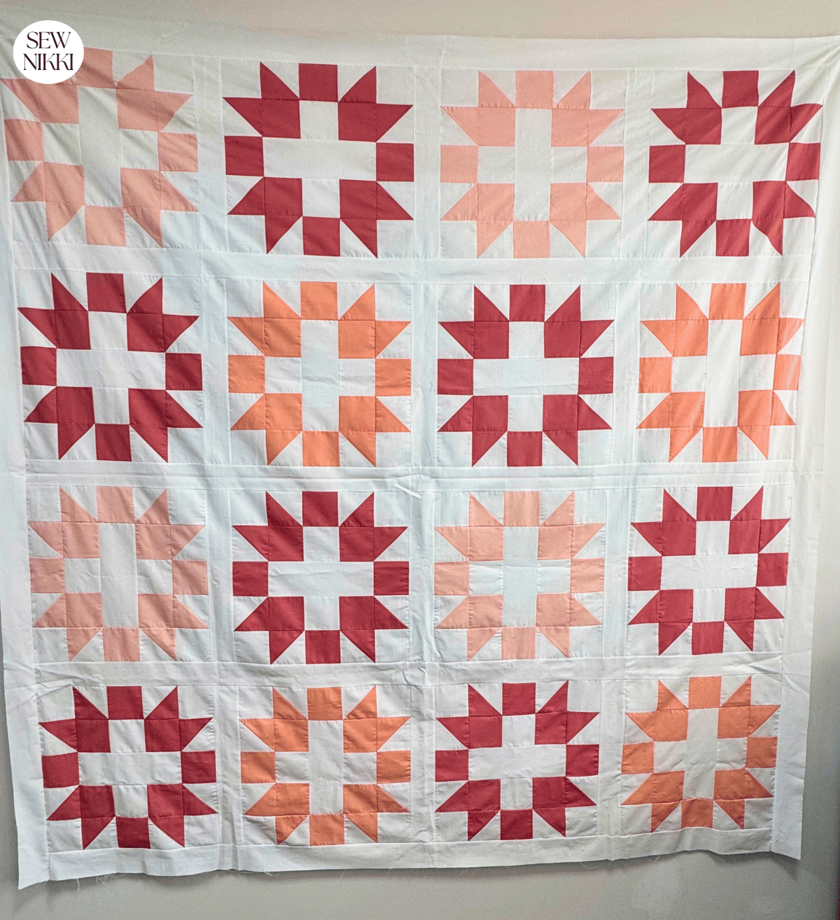 Modern Sisters Choice Quilt Pattern by Sew Nikki - finished quilt top