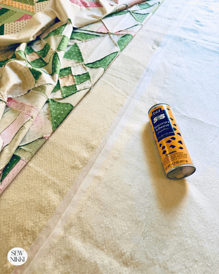 Save money by taping your quilt batting scraps together to make Frankenbatting and save money by Sew Nikki