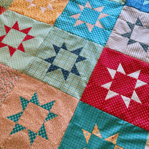 8 Point Star Quilt Block Free Pattern by Sew Nikki - finished quilt top.