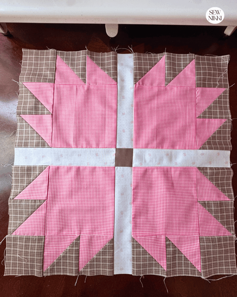 Bear Paw Quilt Block Tutorial by Sew Nikki - Let's make this scrappy block.