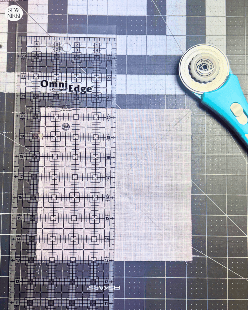 Magic 8 HSTs by Sew Nikki - Cut the block in half vertically and then in half horizontally first.