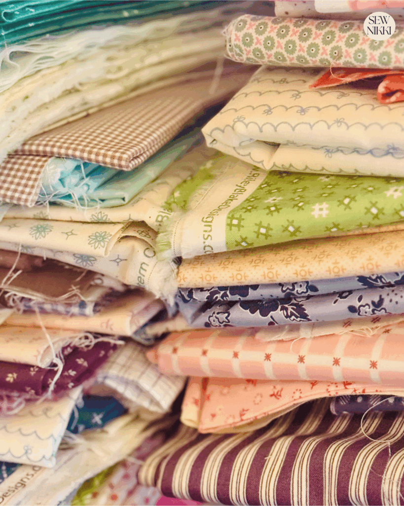 Best fabric yardage is the dead stock or off the bolt quilting cotton yardage because the price makes it less scary to cut into by Sew Nikki