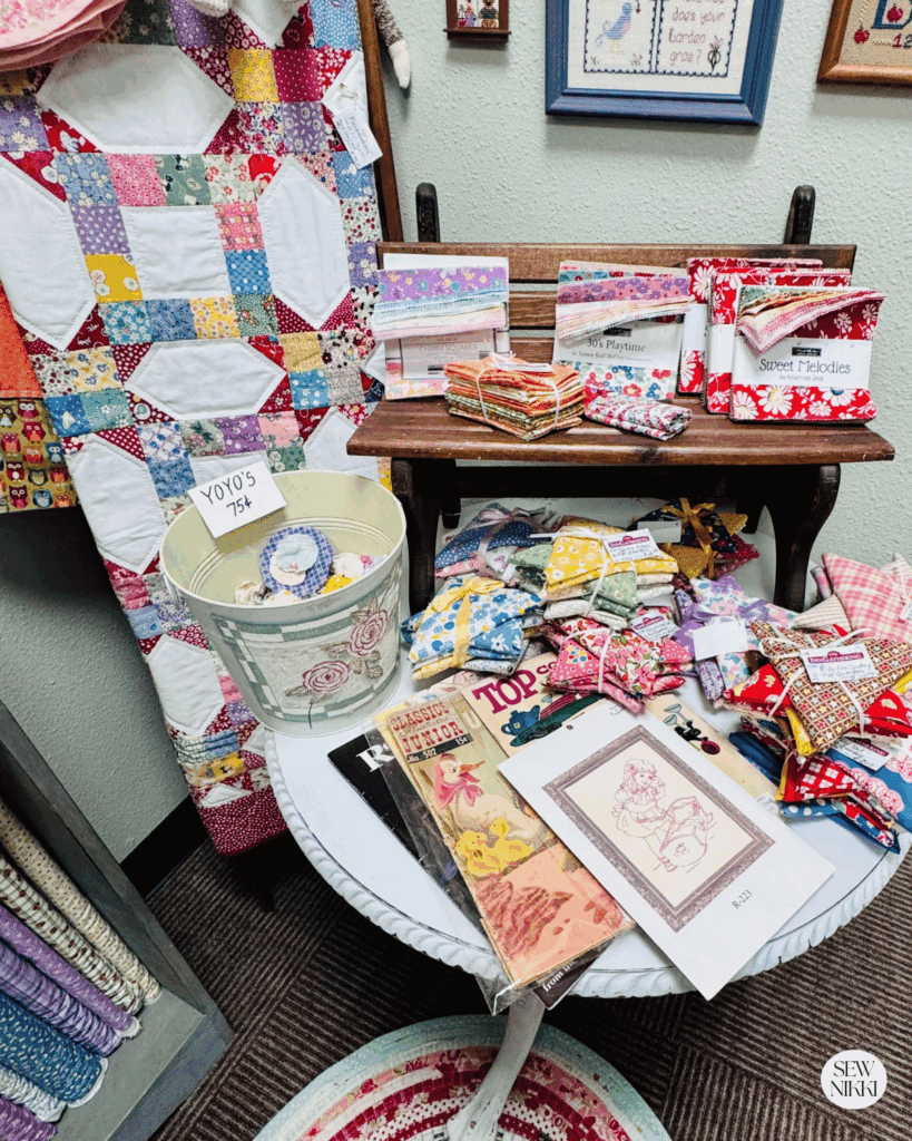 Precuts come is all shapes and sizes and are tempting but go for the discounted fabric yardage by Sew Nikki